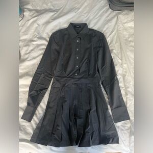 Theory Mini Shirt Dress with Pleated Skirt Size 00